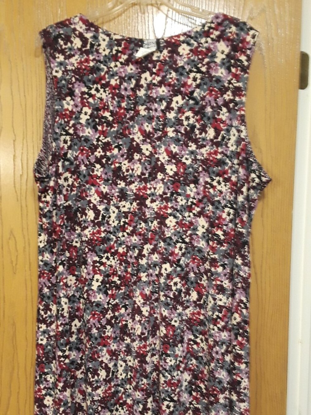 Vintage MSK NWOT 4X REVERSIBLE Tank Top Dress Y2K Purple/Pink/Cream Stretch